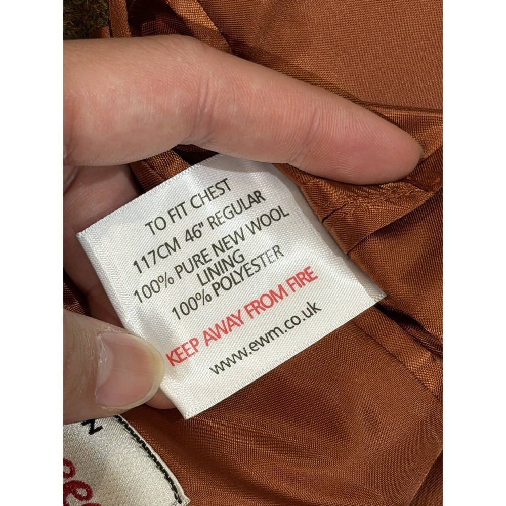 Harris Tweed Blazer Men's 46R 100% Pure New Wool Orange Colorful Suit Jacket - Picture 9 of 11